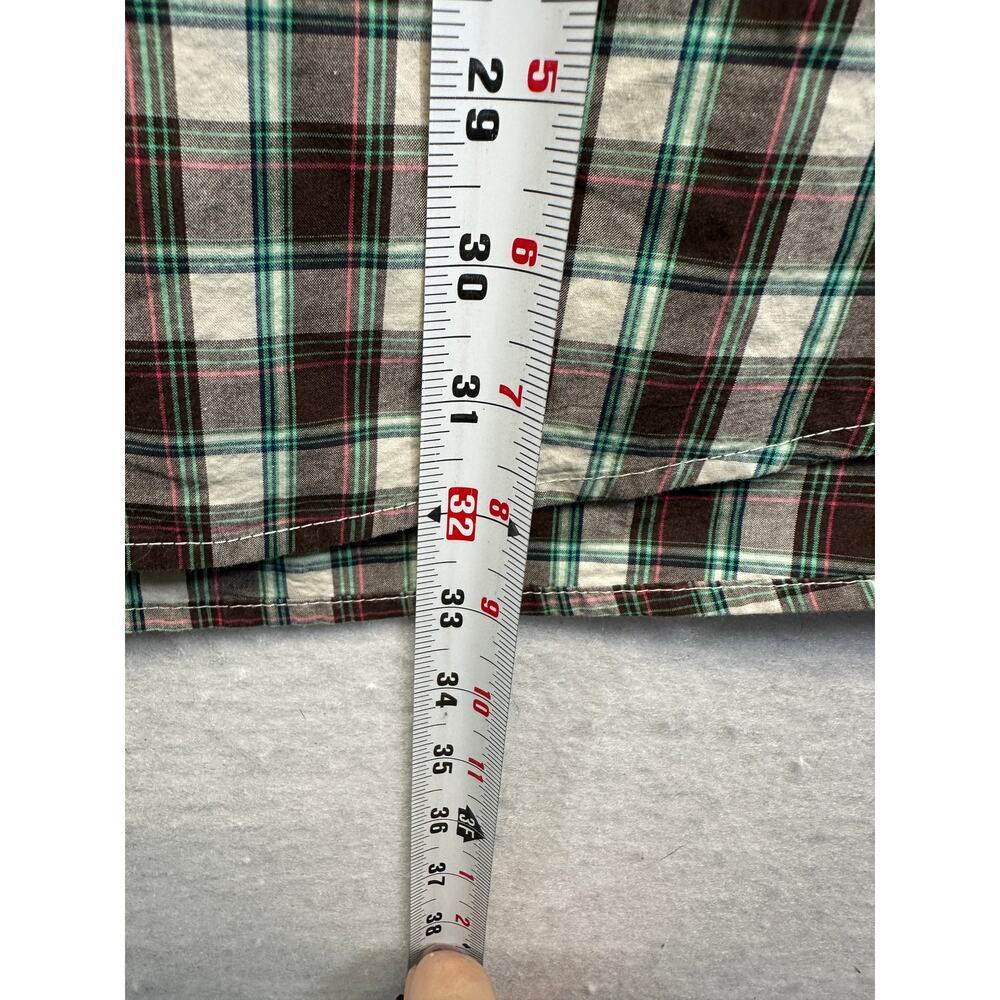 Cinch Men Long Sleeve Button Down USA Cotton Plaid Size L Western EUC Brown Gr. - Picture 7 of 9